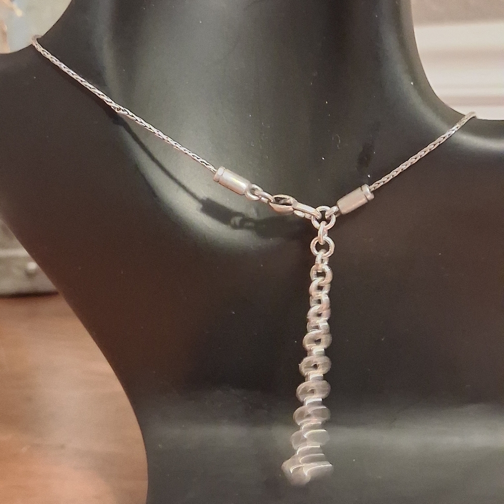 Silver Brighton Necklace Happiness In Chinese - Picture 4 of 5